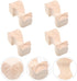 12x6cm, 4pcs Solid Wood Carving Furniture Legs Sofa and Table Replacement Legs, Rubberwood Material for Cabinets