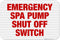 New Jersey Spa Pump Shut Off Sign, Complies with State of New