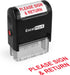 ExcelMark Please Sign and Return Self Inking Rubber Stamp - Red Ink