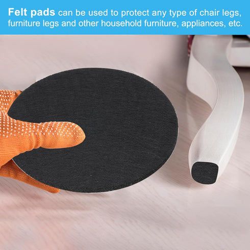 10" 8 Pack 1/5" PATIKIL Diameter Felt Furniture Pads, Thick Lamp Base Felt Round Soft Adhesive Non-Slip Anti-Scratch