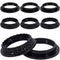 Lekgavd 8pcs Black Lamp Shade Adapter Ring, E26/E27 High Temperature Resistance Lamp Socket