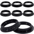 Lekgavd 8pcs Black Lamp Shade Adapter Ring, E26/E27 High Temperature Resistance Lamp Socket