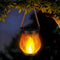 iBaycon 1 Pack Gen2 Solar Lanterns Lights, Ultra-Real Flame Garden Lights with