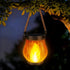 iBaycon 1 Pack Gen2 Solar Lanterns Lights, Ultra-Real Flame Garden Lights with