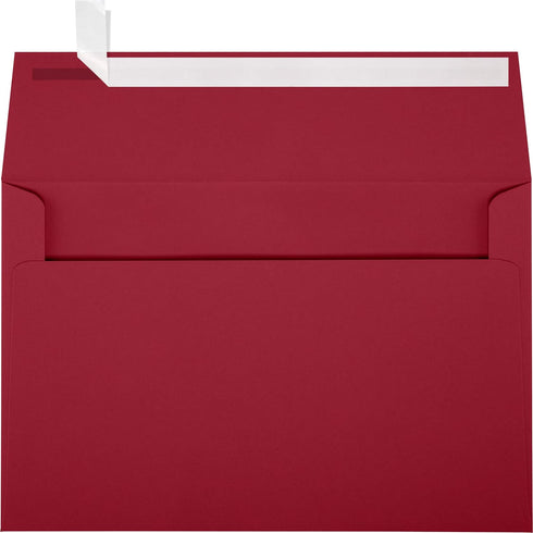 LUXPaper A9 Invitation Envelopes | Garnet Red | Peel & Press | 5 3/4" x 8 3/4" | 80lb. Text | 50 Qty