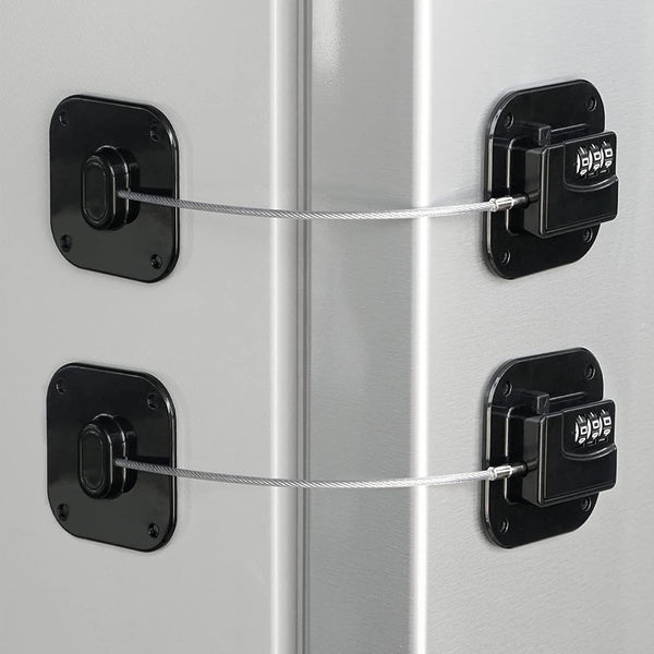 Heavy Duty Refrigerator Lock, Combination Lock for Cabinets, Drawers, Safety Lock, Easy Install, No Keys Needed