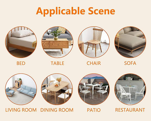 40 7/8"(22mm) Bonsicoky Pcs Round Rubber Furniture Leg Caps, Vinyl Flexible Chair Leg Floor Protectors/Covers Plastic