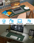 Office/Home(23.6"x13.8",Dark Leather Desk Pad Protector,Desk Cover mat,Office Desk mat,Laptop Mat for Desk, Non-Slip