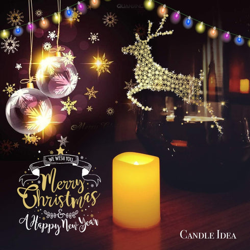 6 18 Flameless Flickering LED Votive Tealight Candles Battery Operated with Timer / Hours On and Hours Off Per Cycle