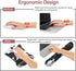Keyboard Wrist Rest and Mouse Pad Set, Ergonomic Coaster for Easy Typing Pain Relief, Memory Foam, Cowhide Brown Black