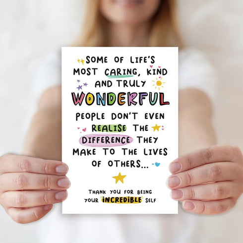 PUGAILA Lovely Thank You Card for Women Men, Cute Birthday Gift for Bestie Friend, Appreciation Card for Teacher