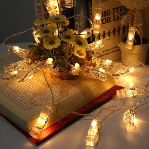 40 8 LiyuanQ LED Photo Clip String Lights with Remote, Modes Indoor Fairy String Lights for Hanging Photos Pictures