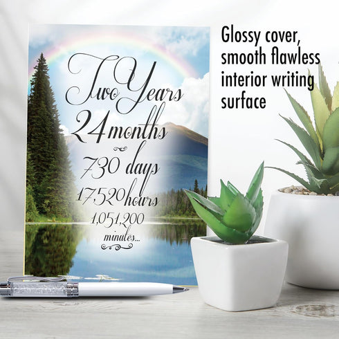 NobleWorks 2 Year Anniversary Recovery Greeting Card (5 x 7 Inch) - Encouragement Sobriety Milestone Birthday Notecard