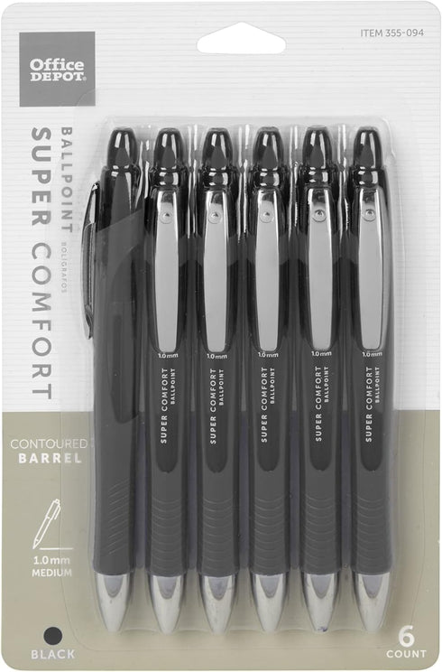 Office Depot Onpoint Ballpoint Pens, Back of 6