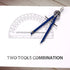 Professional Precision Compass Set - Metal Spring Bow Compass with Protractor, Pencil Leads for Geometry, Drafting