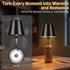 3 Dimmable, 5H 48H Rechargeable Wireless Bottle Lamp - Color Stepless Metallic Black Lampshade, Bright Light or Soft