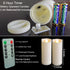 2"x5" Outdoor LED Battery Operated Candles, Timer/Remote Plastic Flickering Waterproof Flameless Candles for Decoration