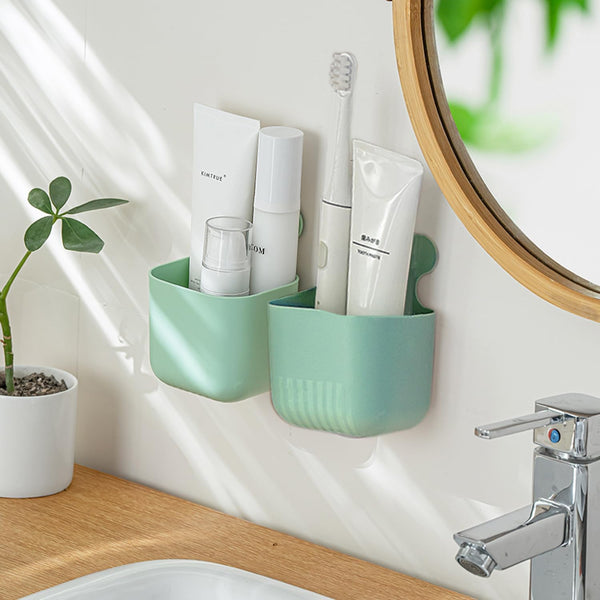 MORNITE Magnetic Pen Holder Storage Rack, Green Magnetic Basket Organizer for Desks, Laundry, Board, Dresser