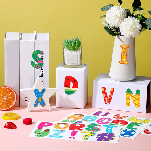 Colarr 232 Pcs Large Letter Stickers, 24 Sheets 2.5 Inch Alphabet Self Adhesive Letters for Bulletin Board Classroom