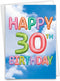 The Best Card Company 30th Birthday Greeting Card with Envelope - Milestone Congrats Notecard for 30 Year Old