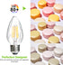 ROMANJOY F15 4W LED Light Bulbs, E26 Medium Base, Dimmable 2700K Warm White, 40W Equivalent, 4-Pack
