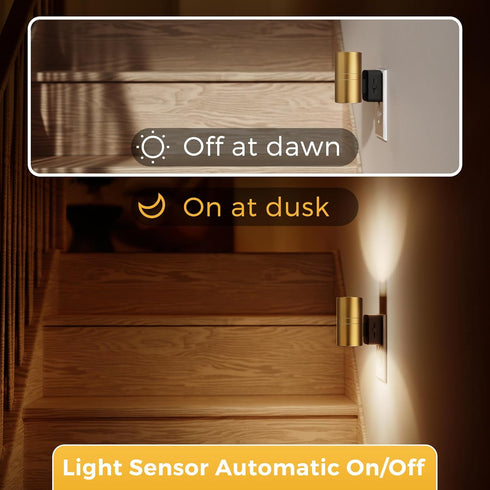 Light,Dimmable 2 Pack 3000K 0-100LM L LOHAS LED Night Night Lights Plug into Wall, Automatic Nightlight with Light