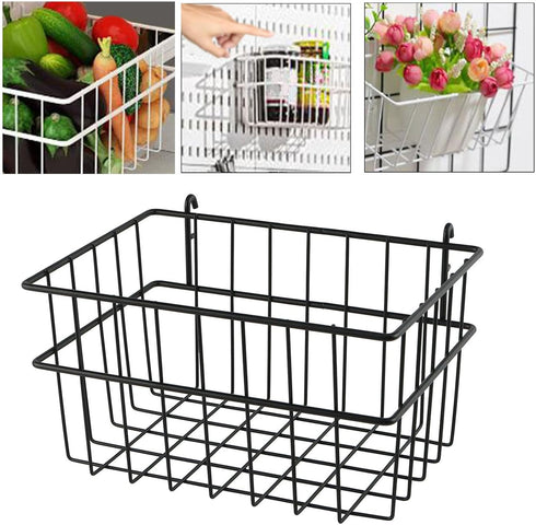 Generic Pegboard Basket Bin Multipurpose Shelf Container Wire Shelf Basket Tool Hanger for Entryway Workbench Kitchen