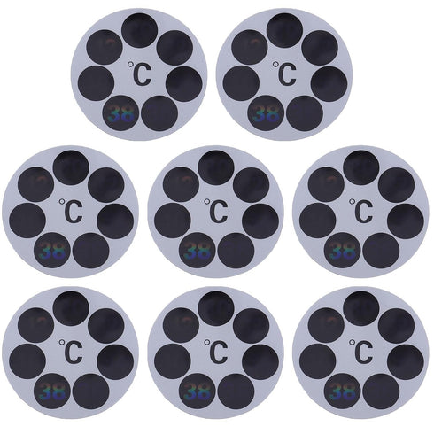 KOMBIUDA 8Pcs Bath Stickers with LCD Temperature Display for Bathtub Safety Adhesive