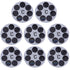 KOMBIUDA 8Pcs Bath Stickers with LCD Temperature Display for Bathtub Safety Adhesive