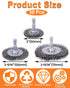 30 Pack 1/4-Inch 3 Rocaris Carbon Steel Wire Wheel Brush with Hex Shank, for Rust Removal, Corrosion and Scrub