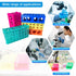 4-Way Plastic Test Tube Rack, Test Tube Holder with 5 Different Colors, Pack of 5