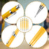 Outus 8 Pieces Mechanical Pencil Set, Metal Retractable Automatic Drafting Pencils with Refills for Writing & Drawing