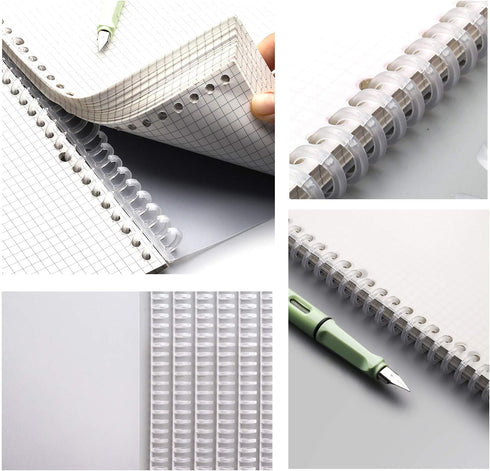 Honbay 10PCS Plastic 30-Hole Loose Leaf Binder Ring for Home and School Use