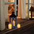 Set 3, Homemory Flickering Flameless Candles with String Lights, Battery Operated Candles, Embedded String Lights LED