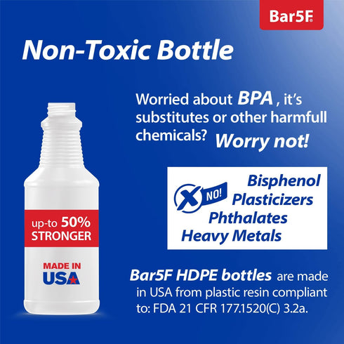 Set of 2 Premium 16 oz Spray Bottles, NBR Gasket for Auto Detailing and Industrial Cleaning
