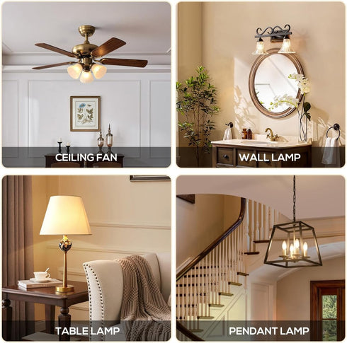 6 Bulb ULTECHNOVO Pcs Metal Wire Cage Light Guard, Vintage Industrial Lamp Shade Covers with Adjustable Clamp, Brass