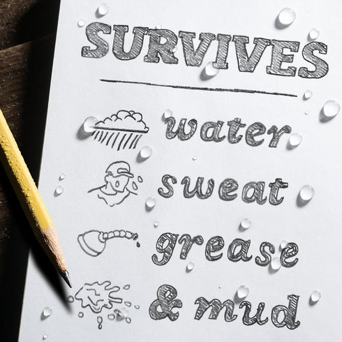 Rite in the Rain Weatherproof EMS Notebook, 3" x 5", Yellow Cover, Vital Stats Pages