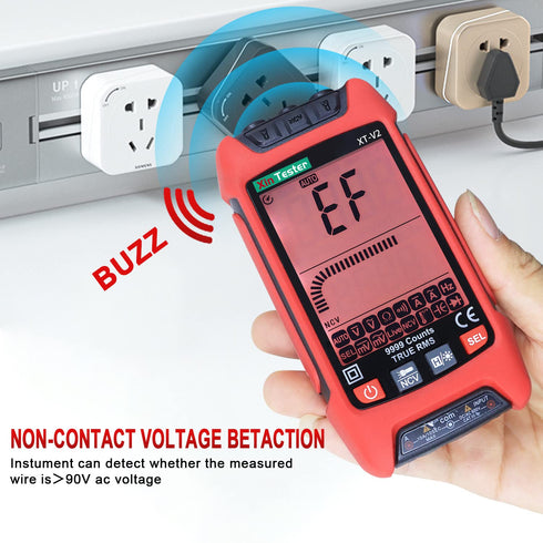 Digital Multimeter, 9999 Counts TRMS Auto-Ranging Voltmeter, Measures AC/DC Amp Ohm Voltage Meter Capacitance Frequency