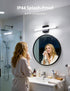 16 Inch 9W IP44 6000K Combuh LED Bathroom Light Fixtures Over Mirror, Black Vanity Light Bar for Bathroom, Modern Bath