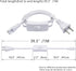 SinLoon 18AWG T5 T8 T5 T8 (2-Pack 3.3FT UL-LP Certification LED Wire Connector Power Cord LED Tube Power Extension Cord