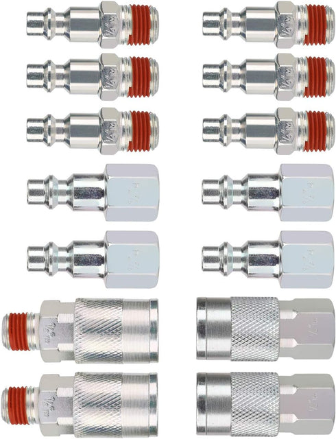 WYNNsky Air Compressor Accessories Fittings 1/4''NPT Quick Connect Coupler and Plug Kit