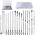 25 Pcs Stainless Steel Lab Spatula Micro Scoop Set, Tiny Mixing Spatula with Tweezers for Powders and Gel