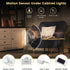 NBBUFF 3pcs Dimmable 3Color (3000K/4500K/6000K), 11.81" LED Motion Sensor Cabinet Lights, USB Rechargeable, Modes Night