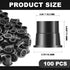 Plastic Baluster Connectors for 3/4" Od Round Balusters Black Baluster Adapter for Deck Handrails Balusters Stair Home House Indoor Outdoor(100 Pcs)