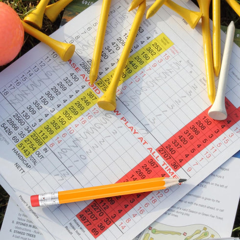 Chivao 288 Pieces Golf Mini Pencils, Half Pencils with Eraser, #2 HB, Pre Sharpened, 4 Inch, Yellow
