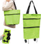 CATPAN Foldable Shopping Cart with Wheels:Portable Shopping Bag with Wheels,Grocery Cart on Wheels