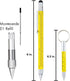 Set 6-in-1 Set (MV35478) Monteverde One Touch Tool Ballpoint Pen with Stylus Yellow + Tool Pen Keychain Multifunction