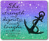 pingpi Bible Verse Proverbs 31:25 Mouse Pad – She is Clothed in Strength and Dignity, Laughs Without Fear