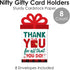 Set 8 Big Dot of Happiness Holiday Thank You - Christmas Appreciation Money and Gift Card Sleeves - Nifty Gifty Card