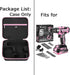 20 Tourmate Hard Storage Case for DEKOPRO Power Drill Cordless - Travel Case for Volt Drill Driver Kit(Only Case)